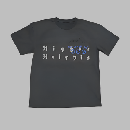 PEAK T-SHIRT CHARCOAL/BLUE