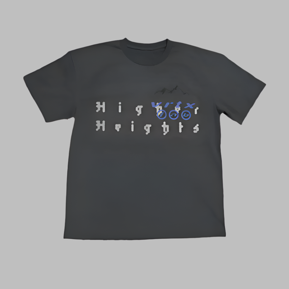 PEAK T-SHIRT CHARCOAL/BLUE