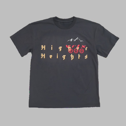 PEAK T-SHIRT CHARCOAL/RED